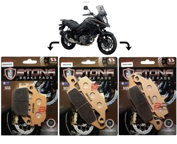 Kit Pastilha Freio Stona D T DL 650 V Strom 2004 Em Diante Box Racing