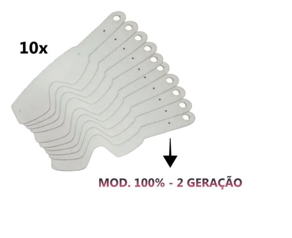 37182G - LAMINAS TEAR-OFF - PACOTE C 10 PCS - MOD. 100 - 2 GERAÇÃO