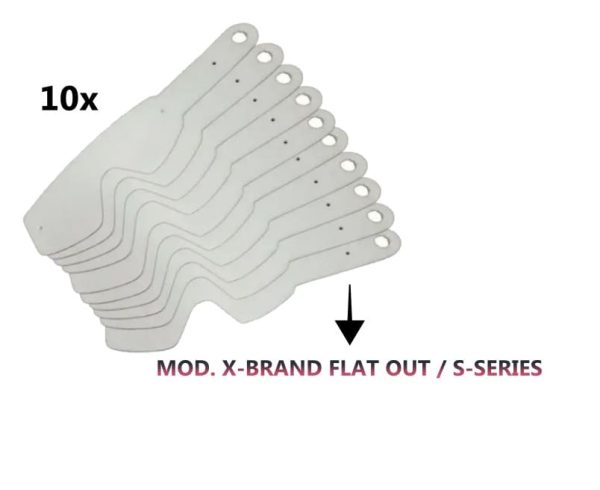 3721X - LAMINAS TEAR-OFF - PACOTE C 10 PCS - MOD. X-BRAND FLAT OUT S-SERIES