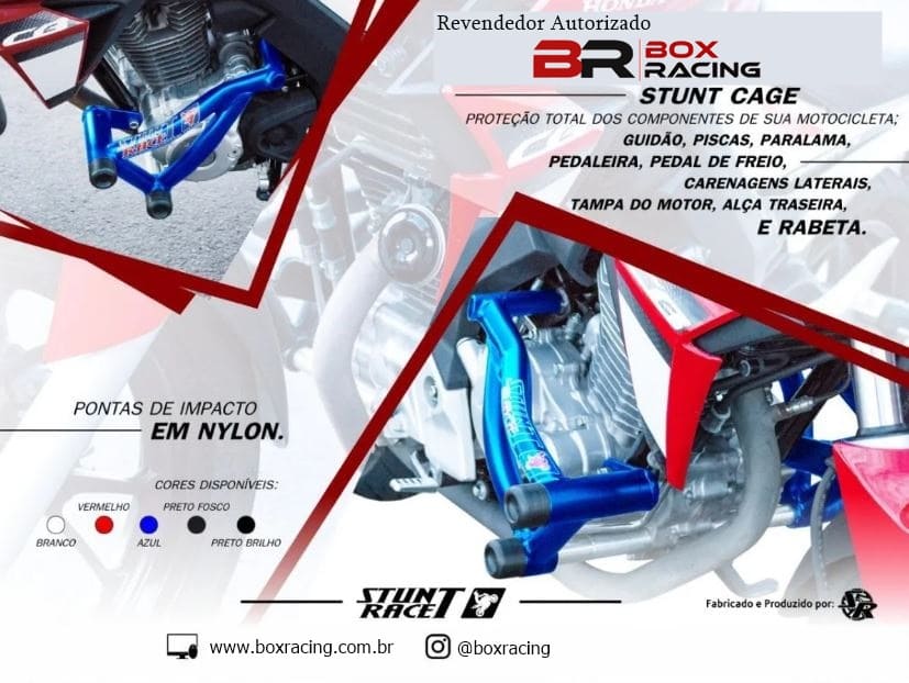 Protetor Motor Mt 03 Mt03 Azul Metálico Stunt Race / Cage